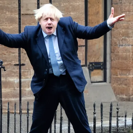 Prompt: Boris Johnson as a nazi