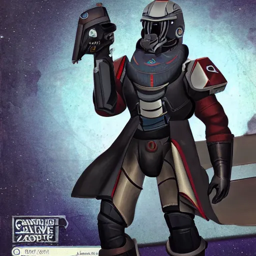 Image similar to commander zavala on a univorn, destiny 2