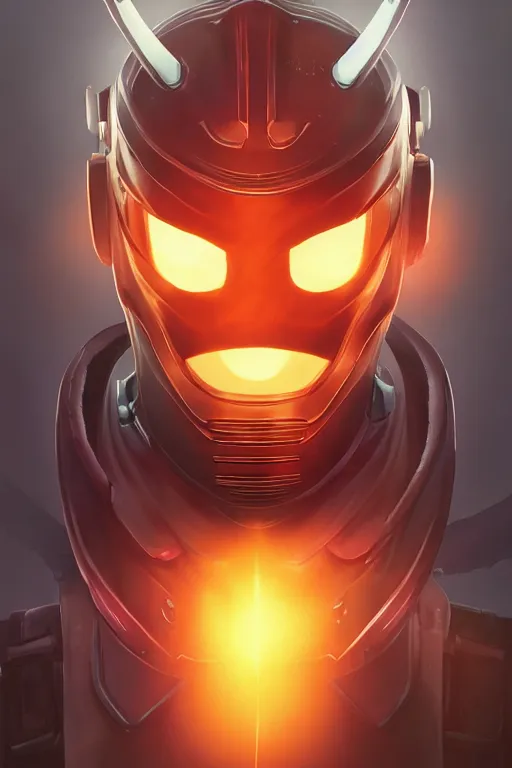 Image similar to epic mask helmet robot ninja portrait stylized as fornite style game design fanart by concept artist gervasio canda, behance hd by jesper ejsing, by rhads, makoto shinkai and lois van baarle, ilya kuvshinov, rossdraws global illumination radiating a glowing aura global illumination ray tracing hdr render in unreal engine 5