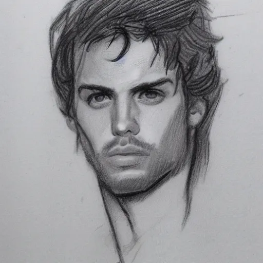 Prompt: pietro angela pencil drawing