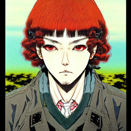 Image similar to prompt: Portrait painted in Miyazaki color style drawn by Katsuhiro Otomo and Takato Yamamoto, inspired by Fables, china doll face, smooth face feature, intricate oil painting, high detail, sharp high detail, manga and anime 2000