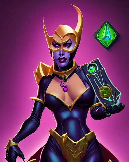 Prompt: queen machine, supervillain, villainess, pulp femme fatale, comic cover painting, masterpiece artstation. 8 k, sharp high quality artwork in style of wayne reynolds and don bluth, concept art by jack kirby, blizzard warcraft artwork, hearthstone card game artwork