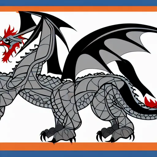 Image similar to vector art of welsh dragon and panda mixed, intercrossed, chimera, welsh flag, adobe illustrator