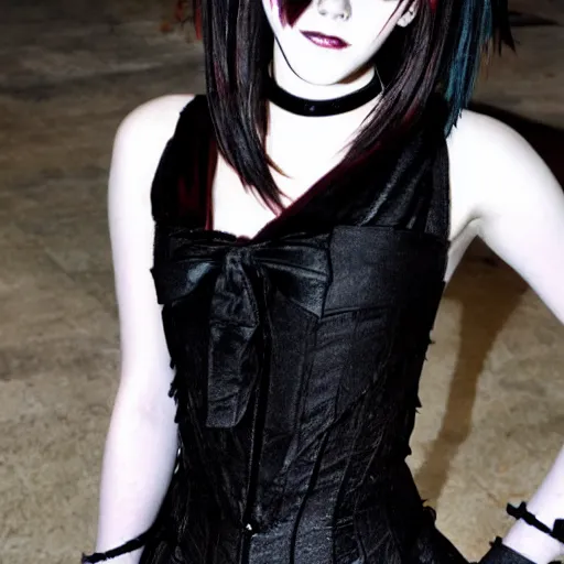 Image similar to Goth Emma Watson Anime Girl