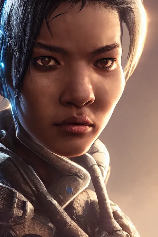 Prompt: ultra realistic facial portrait of wraith from apex legends, digital art, character portrait, highly detailed, trending on artstation, lens flare, atmosphere, hyper realistic, cinematic lightning, sharp focus, unreal engine 5, extreme details perfect face, pretty face, fine - face, illustration, 8 k, ultra texture, masterpiece