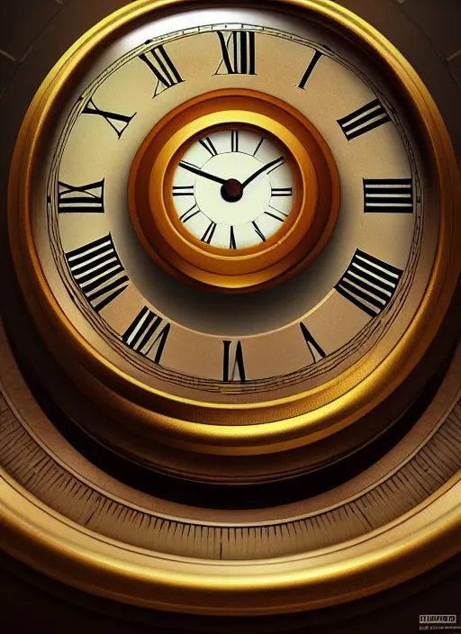 Image similar to a clock that's dysfunctional, elegant, sharp focus, illustration, highly detailed, digital painting, concept art, matte, art by wlop and artgerm and ivan shishkin and andrey shishkin, masterpiece