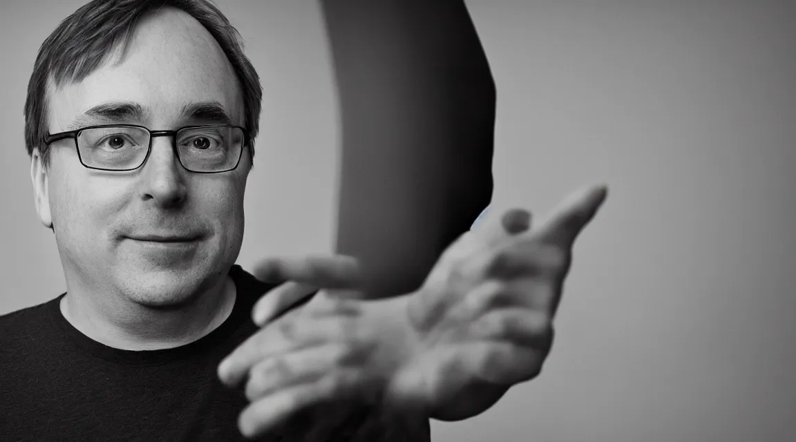 Image similar to portrait of Linus Torvalds, photo product