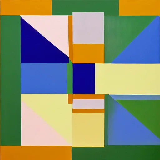 Prompt: suprematism painting of different shapes, rectangle, circles, highly detailed, by kasimir malewitsch