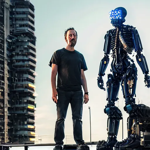Prompt: cyberpunk Deadcode humanoid robot neil blomkamp and Emmanuel Lubezki