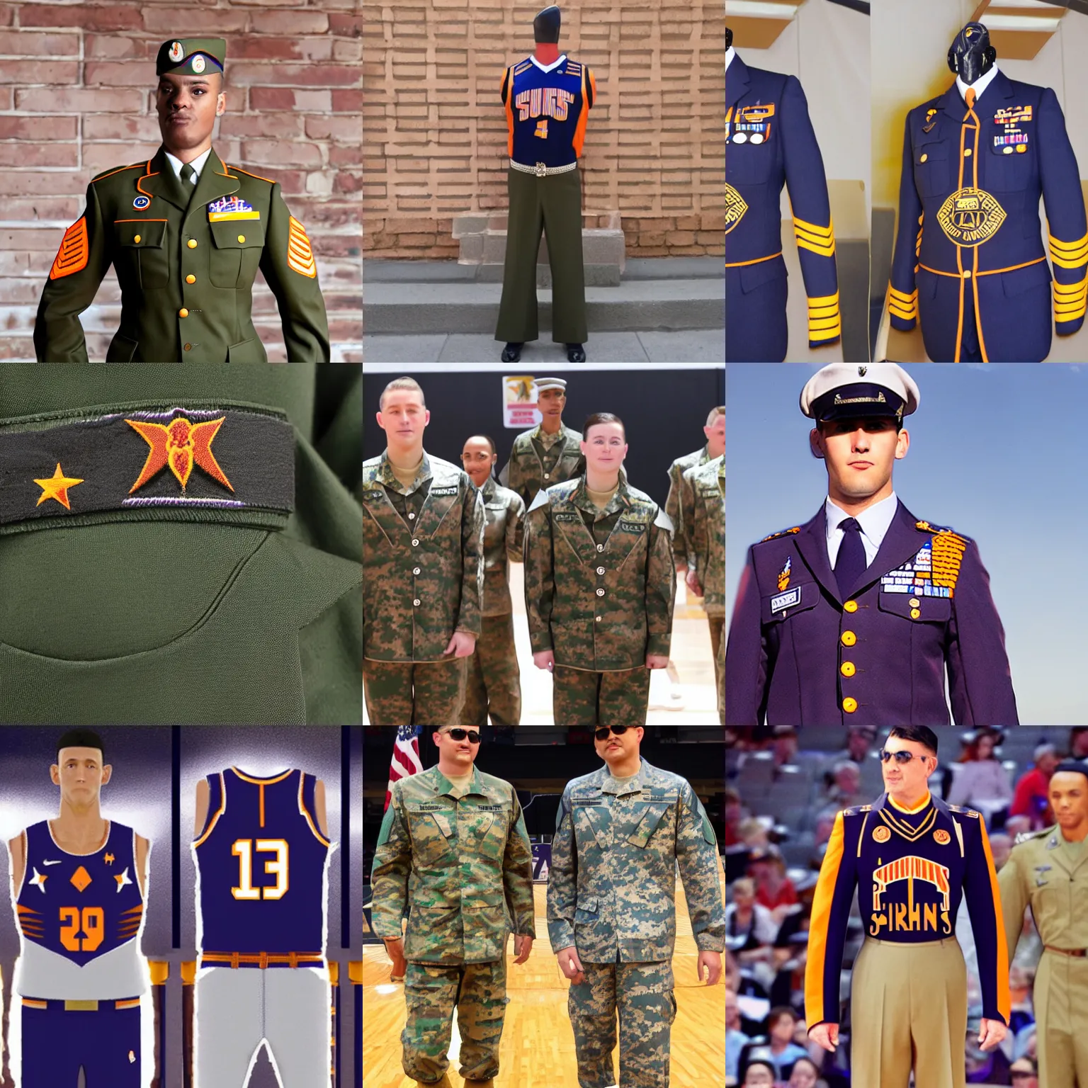 phoenix suns military uniform, concept design