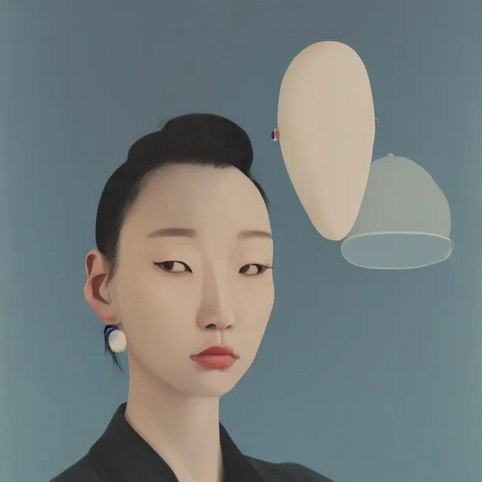 Image similar to a UFO ,portrait painting by Hsiao-Ron Cheng,