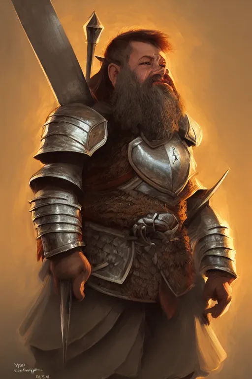 Image similar to dwarf knight portrait, highly detailed, d & d, fantasy, highly detailed, digital painting, trending on artstation, concept art, sharp focus, illustration, global illumination, ray tracing, realistic shaded, art by artgerm and greg rutkowski and fuji choko and viktoria gavrilenko and hoang lap