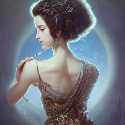 Image similar to aerith gainsborough, intricate, elegant, highly detailed, smooth, sharp focus, award - winning, masterpiece, in the style of tom bagshaw, cedric peyravernay, peter mohrbacher, pinterest