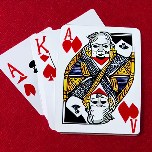 Prompt: poker playing card king of hearts