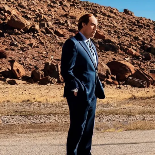 Prompt: photo of Mike, still from better call saul