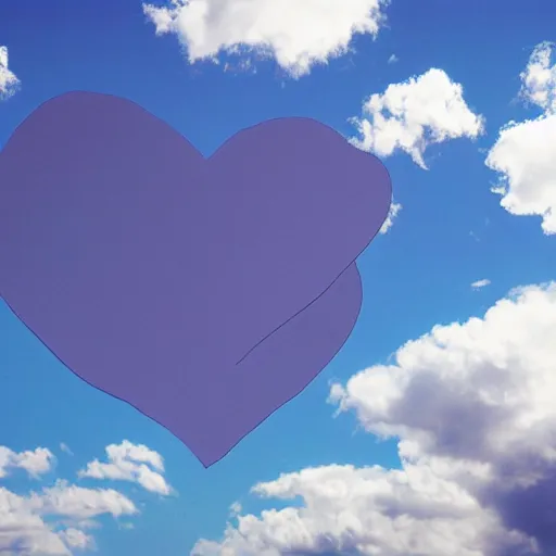 Prompt: heart heart heart shaped clouds, photo