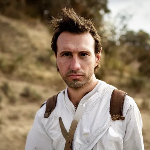 Image similar to portrait of a beautiful white Colombian male with brown hair By Emmanuel Lubezki