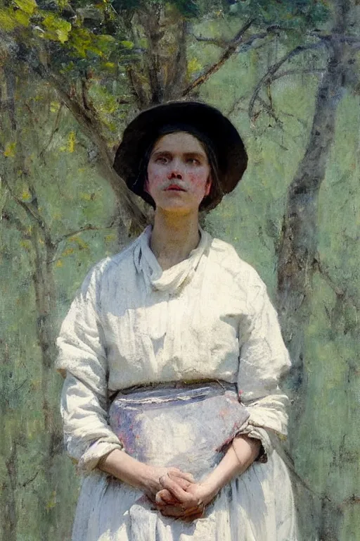 Image similar to Richard Schmid and Jeremy Lipking and Antonio Rotta full length portrait painting of a young beautiful traditonal bible character woman