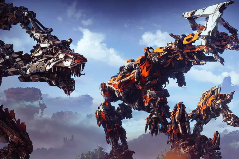 Image similar to sunwing machine mecha animal beast robot of horizon forbidden west horizon zero dawn bioluminiscence global illumination ray tracing hdr fanart arstation by sung choi and eric pfeiffer and gabriel garza and casper konefal