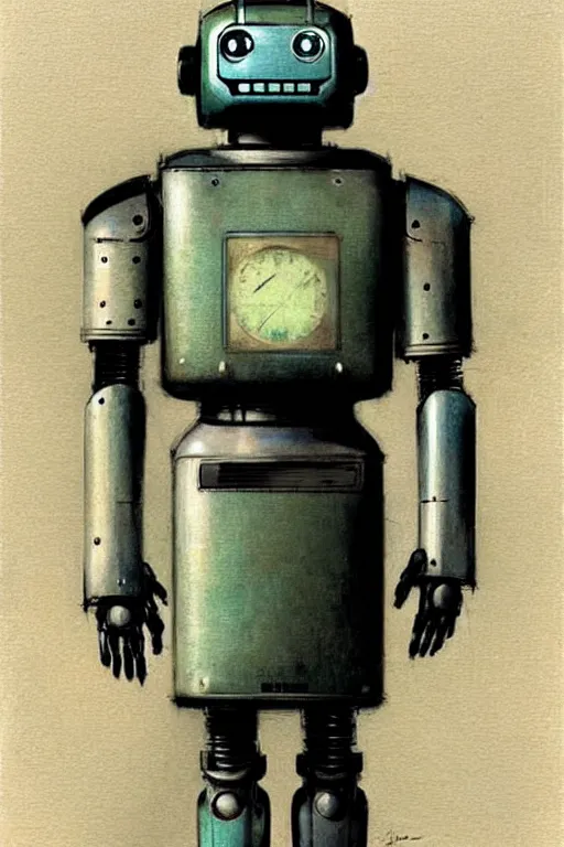 Prompt: ( ( ( ( ( 1 9 5 0 s retro future robot android model. muted colors. ) ) ) ) ) by jean - baptiste monge!!!!!!!!!!!!!!!!!!!!!!!!!!!!!!