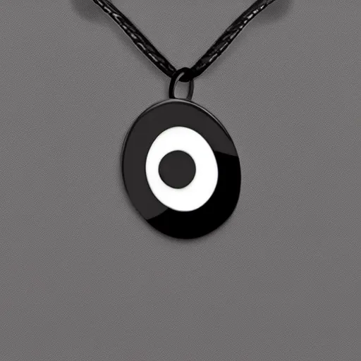 Prompt: a yinyang necklace, realistic, 4 k