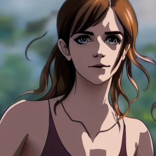 Prompt: emma Watson in anime 4k