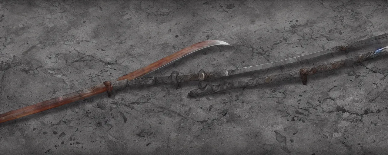 Image similar to basic steel sword, shortsword, wood, leather, medieval, forged, blacksmith, product design, art by gerald brom, greg rutkowski and artgerm and james jean and zdzisław beksinski, 8 k, unreal engine, c 4 d