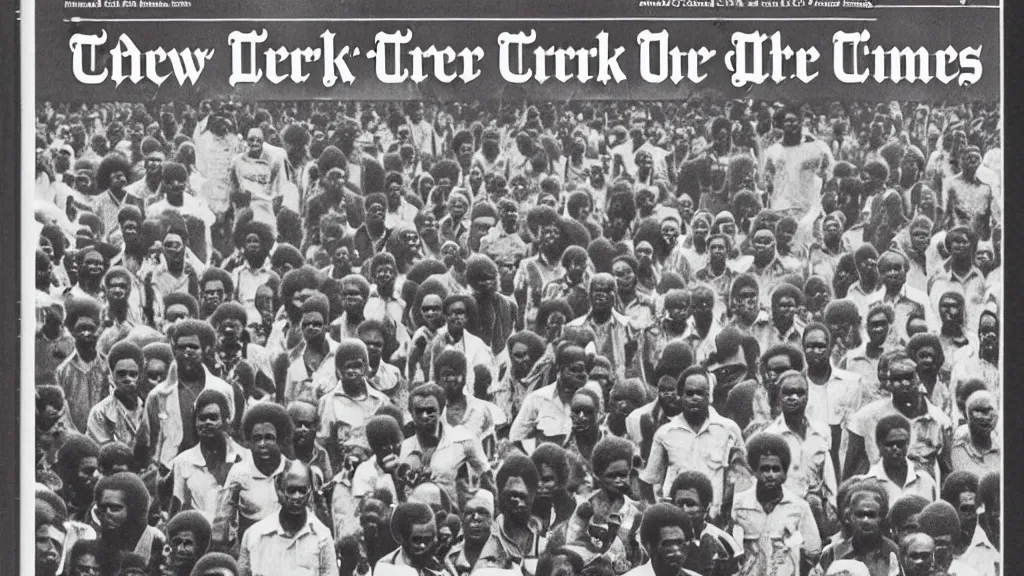 Prompt: 1 9 8 0 ethiopian civil war, in the cover of new york times, 8 k