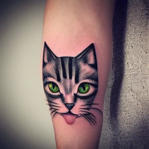 Image similar to cute cat tatoo