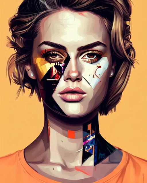 Prompt: girl artwork by sandra chevrier, golden hour, illustration, highly detailed, simple, no jagged lines, vector art, smooth, artstation