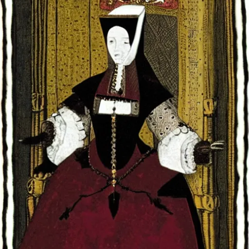 Image similar to Anne Boleyn turning into a bird