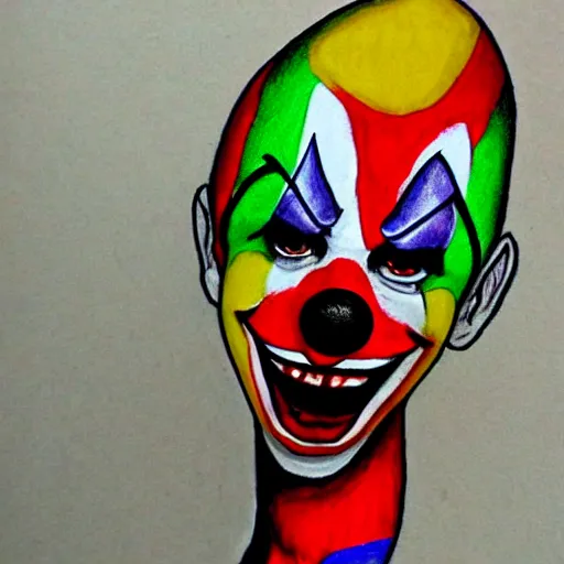 Prompt: drawing by mrrevenge of a clown