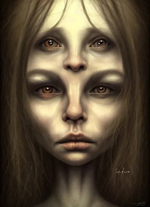 Image similar to a portrait of a pretty young lady by anton semenov