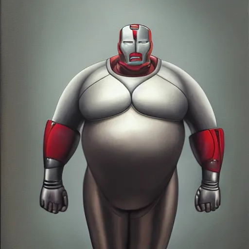 Prompt: Obese Ironman by Kathrin Longhurst