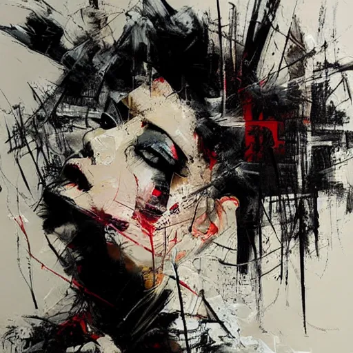 Prompt: an abstract painting by russ mills