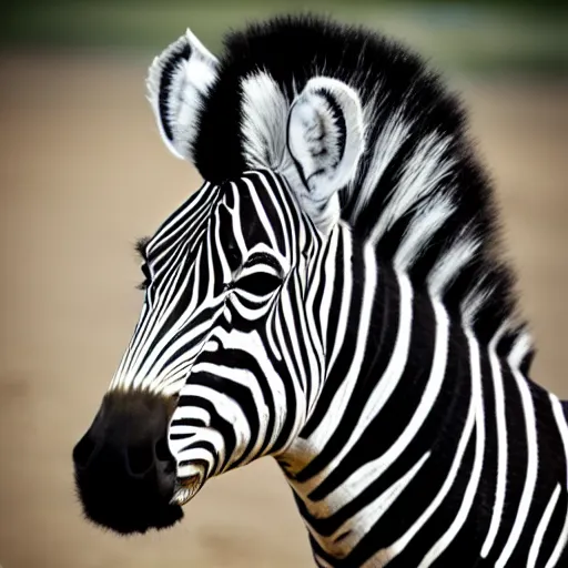 Prompt: real life zebra rider, highly detailed