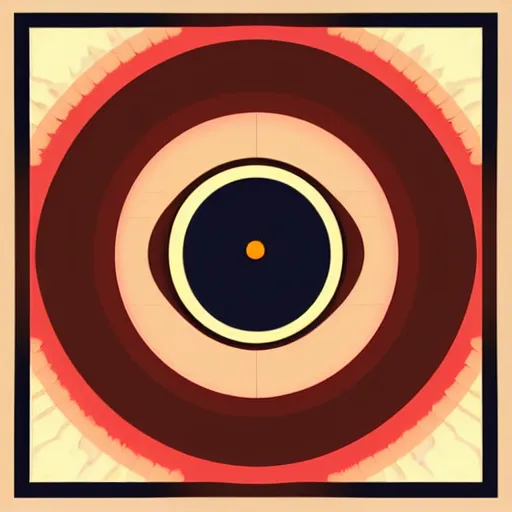 Prompt: grant us eyes, by bauhaus, vector art