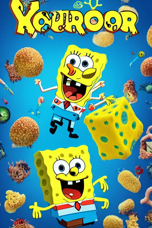 Prompt: spongebob on the cover of a food magazine, 8 k, hdr, detailed, 4 k, 1 6 k