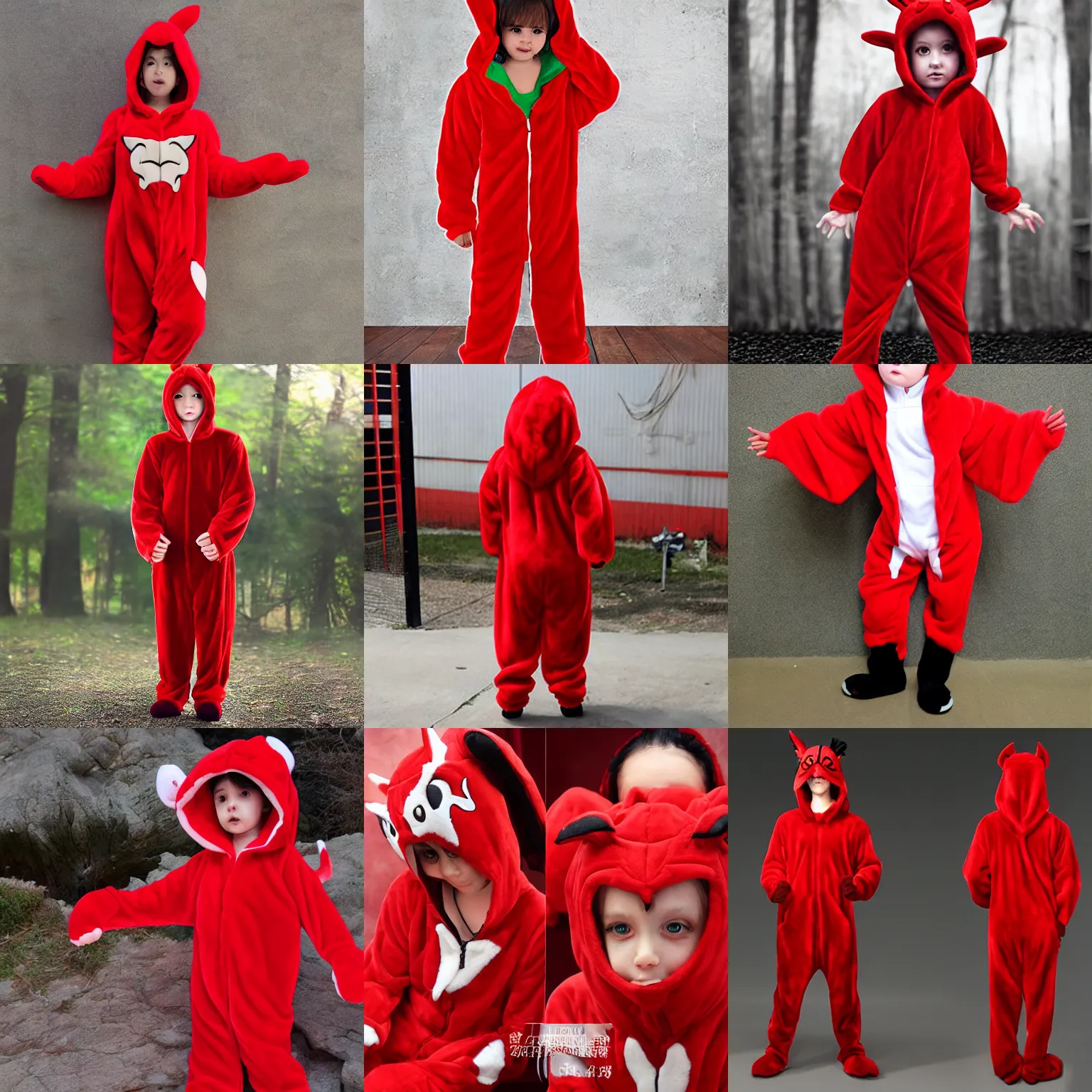 Prompt: red dragon kigurumi, 8k, realistic