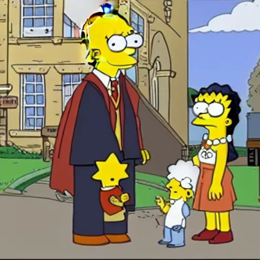 Prompt: A still of Harry Potter in The Simpsons