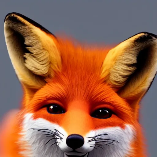 Image similar to professional emoji of a cute fox, high quality, HD, minimalist, 8K, famous