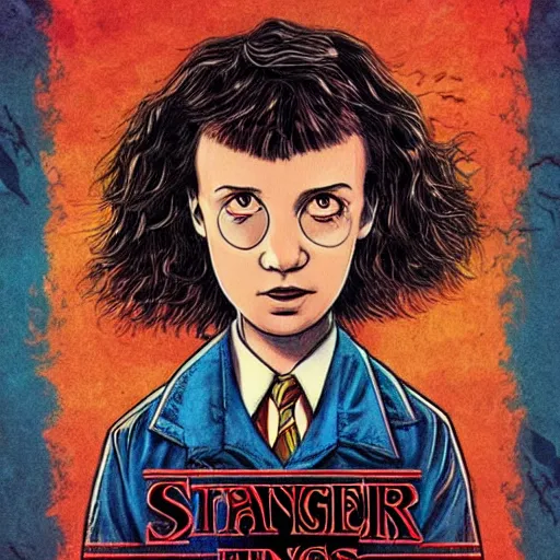 Image similar to stranger things harry potter illustration