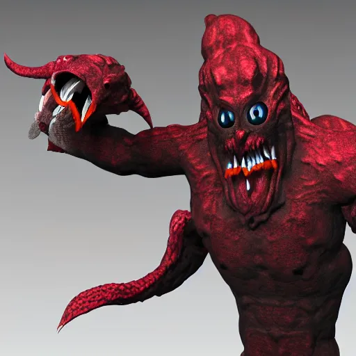 Image similar to monster demon, 3 d rendered