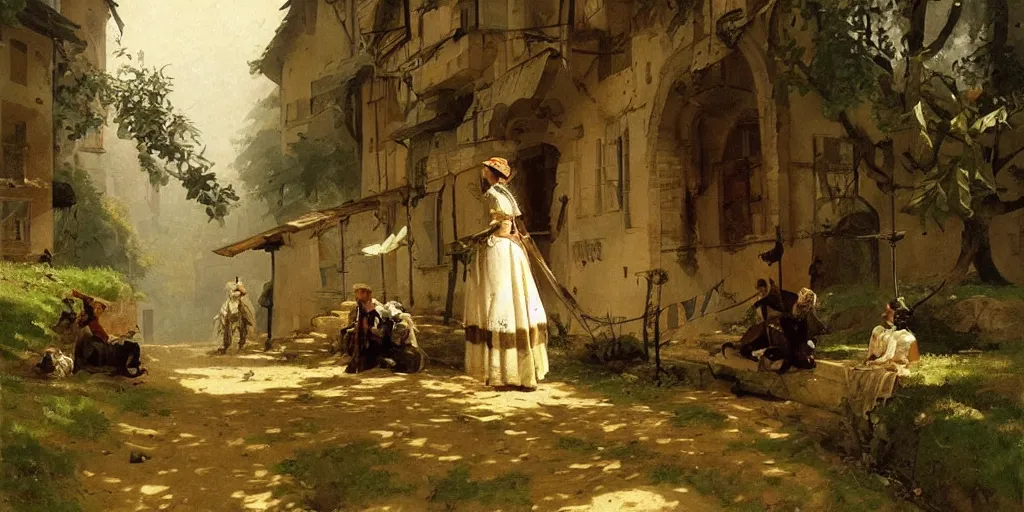 Image similar to gorgeous Carl Spitzweg painting, artstation