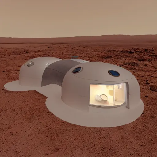 Image similar to futuristic house on mars