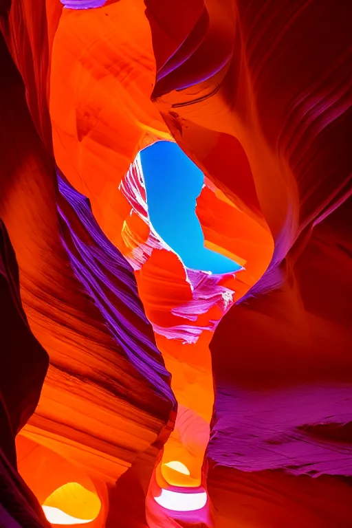 Image similar to antelope canyon in infrared photo by arthur haas and bruce pennington and john schoenherr, cinematic matte painting, 8 k, dark color palate