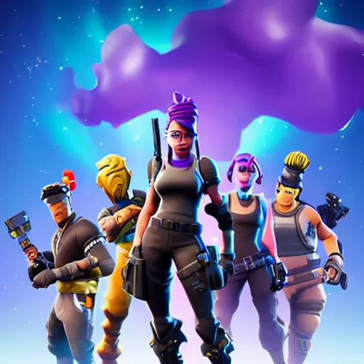 Image similar to fortnite movie poster