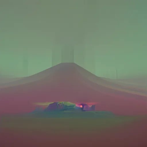 Prompt: a colorful illustration of the call the prime land from the yeast by beeple, dark vibes, pastel lighting, cinematic, depth of field, 8 k, high contrest