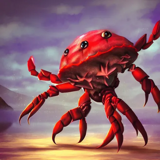 Image similar to crab monster, jrpg, photography