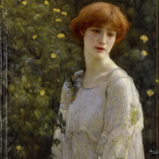 Image similar to a painting by edgar maxence